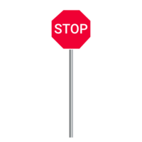 Stop road sign.Transparent road sign png