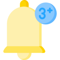 notification bell illustration design png