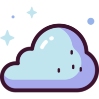 diseño de ilustración de nube png