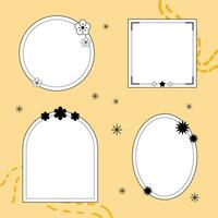 flat design vector cute frame border graphic element collection