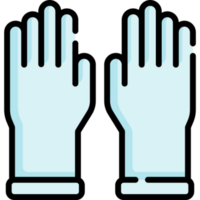 diseño de icono de guantes de mano png