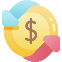 diseño de icono de transferencia de dinero png