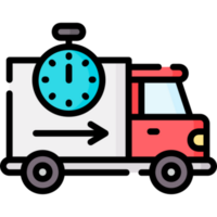 delivery truck illustration design png