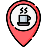 Coffee shop illustration design png