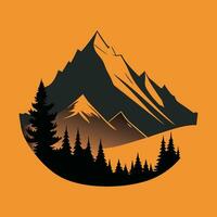 Mountain Landscape Silhouette vector