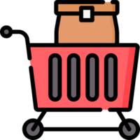 shopping cart illustration design png