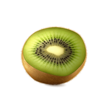 Kiwi fetta isolato su trasparente sfondo, creato con generativo ai png