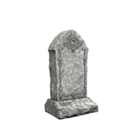 Gravestone isolated on transparent background, created with generative AI png