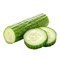 Cucumber slices isolated on transparent background, created with generative AI png