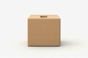 closeup of cardboard box mockup photo