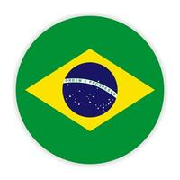 Brazil round flag. Vector design.