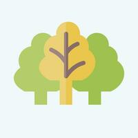 Icon Vegetation. related to Climate Change symbol. flat style. simple design editable. simple illustration vector