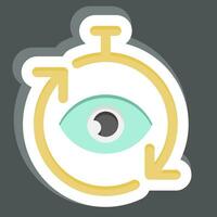 Sticker Future Projection. related to Climate Change symbol. simple design editable. simple illustration 1 vector
