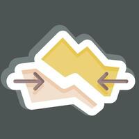 Sticker Plate Tectonics. related to Climate Change symbol. simple design editable. simple illustration vector