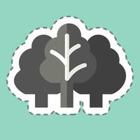 Sticker line cut Vegetation. related to Climate Change symbol. simple design editable. simple illustration vector