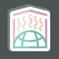 Sticker Greenhouse Effect. related to Climate Change symbol. simple design editable. simple illustration vector