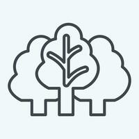 Icon Vegetation. related to Climate Change symbol. line style. simple design editable. simple illustration vector