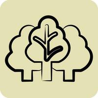 Icon Vegetation. related to Climate Change symbol. hand drawn style. simple design editable. simple illustration vector
