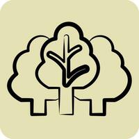 Icon Vegetation. related to Climate Change symbol. hand drawn style. simple design editable. simple illustration vector