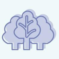 Icon Vegetation. related to Climate Change symbol. two tone style. simple design editable. simple illustration vector