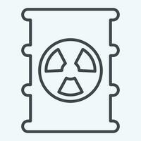 Icon Nuclear Pollution. related to Climate Change symbol. line style. simple design editable. simple illustration vector