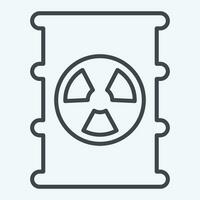 Icon Nuclear Pollution. related to Climate Change symbol. line style. simple design editable. simple illustration vector