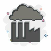 Icon Air Pollution. related to Climate Change symbol. comic style. simple design editable. simple illustration vector