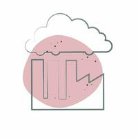 Icon Air Pollution. related to Climate Change symbol. Color Spot Style. simple design editable. simple illustration vector