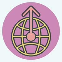 Icon Internet Forcing. related to Climate Change symbol. color mate style. simple design editable. simple illustration vector