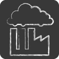 Icon Air Pollution. related to Climate Change symbol. chalk Style. simple design editable. simple illustration vector