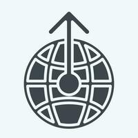 Icon Internet Forcing. related to Climate Change symbol. glyph style. simple design editable. simple illustration vector