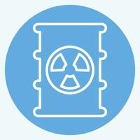 Icon Nuclear Pollution. related to Climate Change symbol. blue eyes style. simple design editable. simple illustration vector