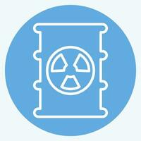 Icon Nuclear Pollution. related to Climate Change symbol. blue eyes style. simple design editable. simple illustration vector