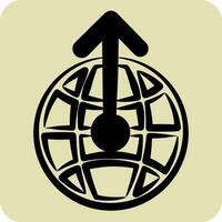 Icon Internet Forcing. related to Climate Change symbol. hand drawn style. simple design editable. simple illustration vector
