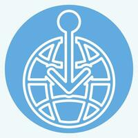 Icon External Forcing. related to Climate Change symbol. blue eyes style. simple design editable. simple illustration vector