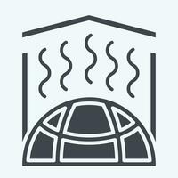 Icon Greenhouse Effect. related to Climate Change symbol. glyph style. simple design editable. simple illustration vector