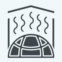 Icon Greenhouse Effect. related to Climate Change symbol. glyph style. simple design editable. simple illustration vector