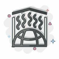 Icon Greenhouse Effect. related to Climate Change symbol. comic style. simple design editable. simple illustration vector