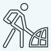 Icon Human Impact. related to Climate Change symbol. line style. simple design editable. simple illustration vector