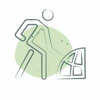 Icon Human Impact. related to Climate Change symbol. Color Spot Style. simple design editable. simple illustration vector