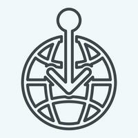 Icon External Forcing. related to Climate Change symbol. line style. simple design editable. simple illustration vector