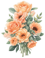 flor ramo de flores ilustración ai generativo gratis png