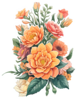 fleur bouquet agrafe art ai génératif png