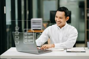 Checklist and filling survey form online. Document management system, DMS. Assessment form, questionnaire, checklist .Quality control and accuracy Check completeness.using laptop and tablet photo