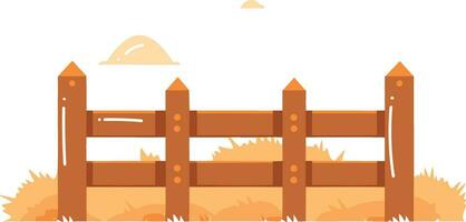 Hand Drawn farm fence in flat style vector