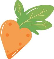 Hand Drawn carrot in flat style vector