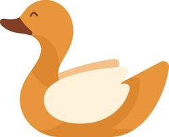 Hand Drawn farm duck in flat style vector