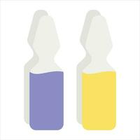 syringe bottle  flat icon design style vector