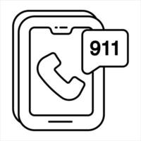 Emergency call line icon design style vector