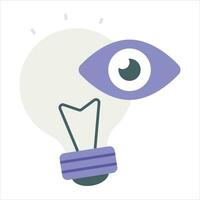 vision flat icon design style vector
